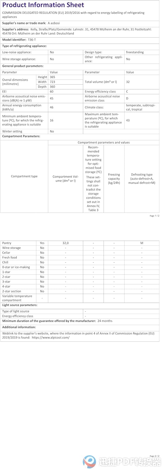 AAOBOSI Compressor Cool Box 36 L, Cool Box Car with WiFi App Control, 12/24 V and 100-240 V Electric Cool Box, up to -20 °C for Car, Truck, Boat, Motorhome, Camping, Double Zone