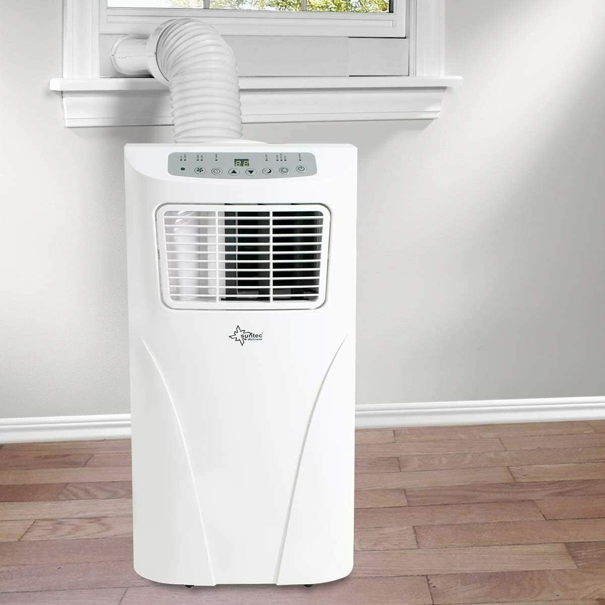 SUNTEC Mobiles Klimagerät Impuls 2.6 Eco R290 – Klimaanlage mobil und leise mit Abluftschlauch – Kühler & Entfeuchter für Räume bis 34 qm – Mobile Kühlung für Wohnung & Büro – 9.000 BTU | 2600 Watt