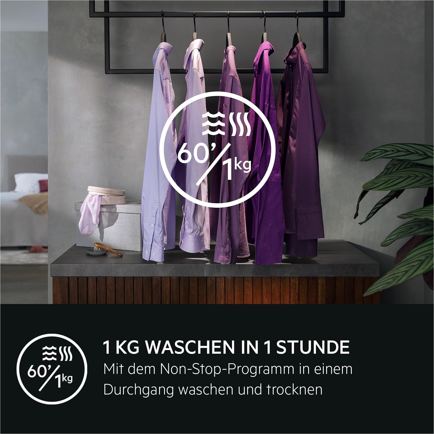 AEG L7WBA60680 Waschtrockner / DualSense - schonende Pflege / 8 kg Waschen / 5 kg Trocknen / D / energiesparend / Mengenautomatik / Nachlegefunktion / ProSteam - Auffrischfunktion / 1600 U/min Weiß
