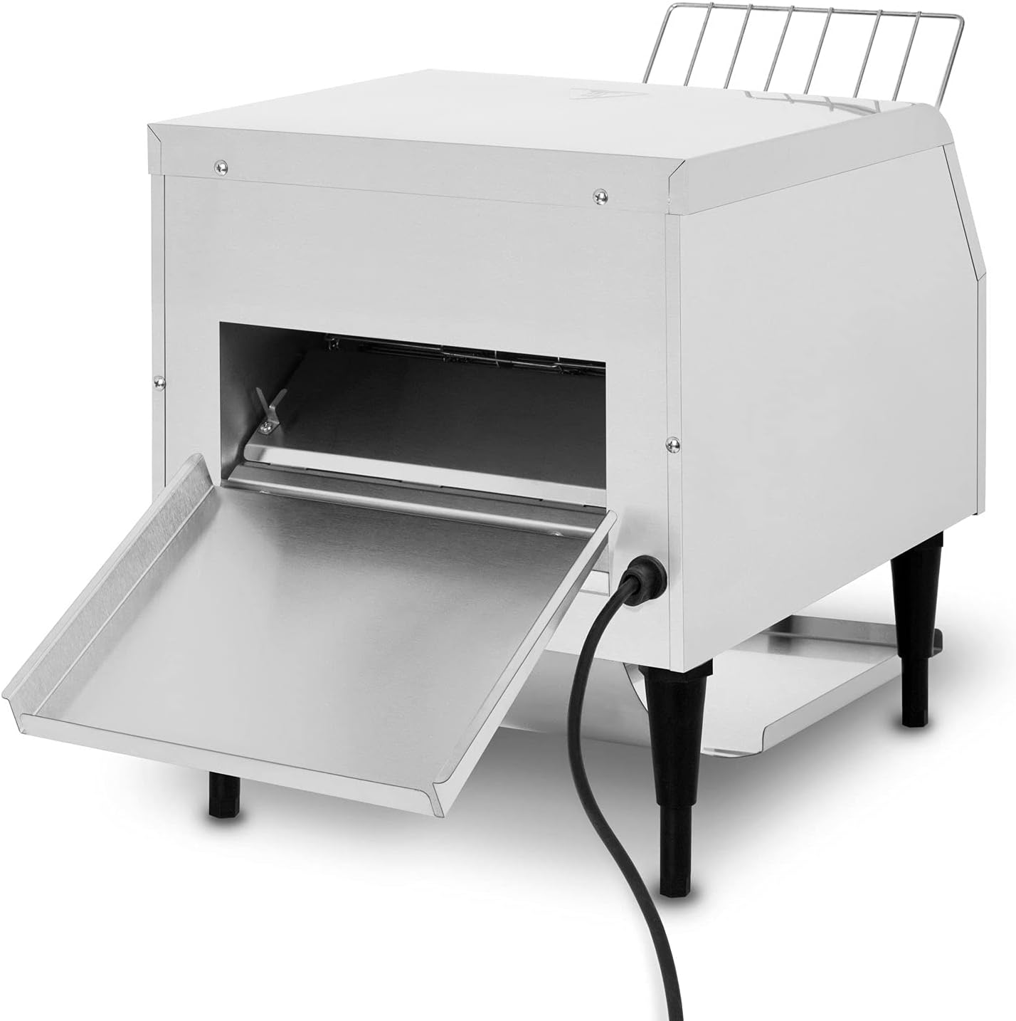 vertes Durchlauftoaster Toaster mit Laufband aus Edelstahl (1940W, 230V, Gastro Profi für Toast und Burger Buns, Zugabefach, 2 Ausgabefächer, 7 Geschwindigkeitsstufen, Krümelschublade, 2 Modi)
