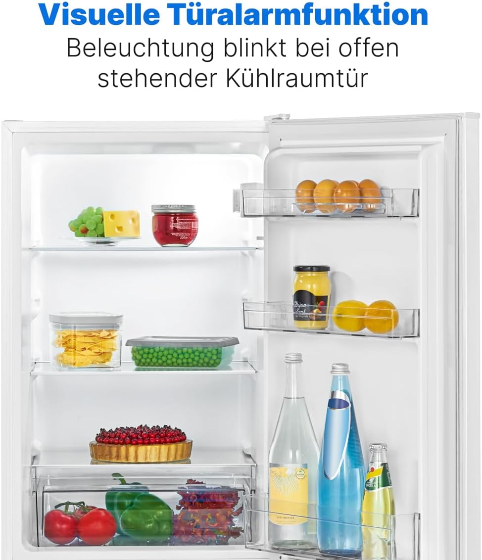 Bomann® Kühlschrank mit Gefrierfach 143cm hoch | Kühl Gefrierkombination 173L mit 3 Ablagen & 3 Schubladen | Türanschlag wechselbar | leise Kühlgefrierkombi 40db | Kühlschrank | KG 7331 inox