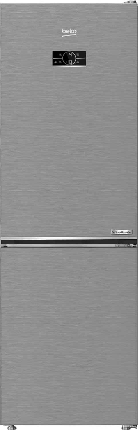 Beko RCNE366E70ZXBRN bPRO700 freistehende Kühl-/Gefrierkombination, großer Kühlschrank, 323 l Gesamtrauminhalt, HarvestFresh, NoFrost, leise, SmoothFit, 0°C-Zone, Dark Inox