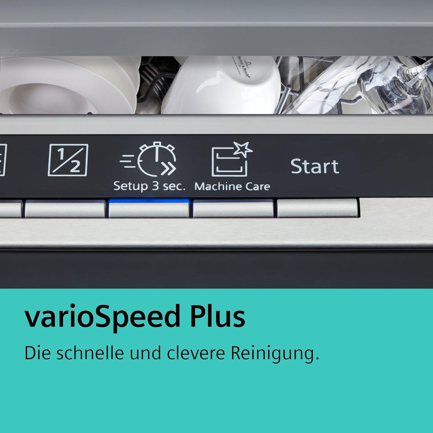 Siemens SN63EX14VE, iQ300 Smarter Geschirrspüler, Vollintegrierte Spülmaschine mit Besteckschublade, 60 cm, Auto Türöffnung dank autoOpen dry, Besonders leise durch iQdrive-Motor, infoLight aquaStop