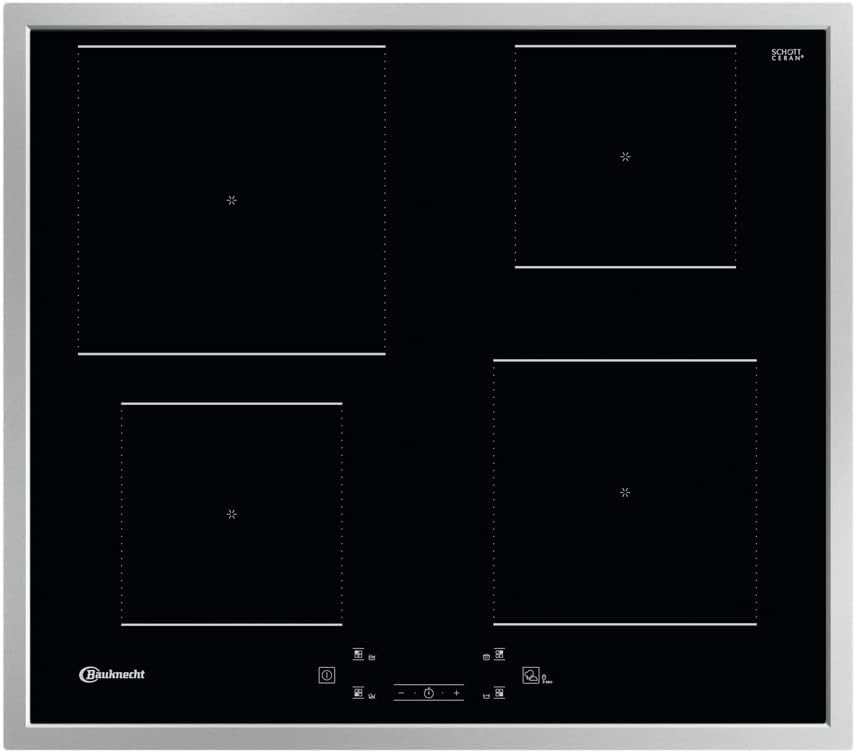Bauknecht BAKO 566 IND Herd-Kochfeld Kombination/Induktionsfeld (60 cm) / Heißluft/Gentle Steam/Maxi Cooking/My Menue/Kochzonen mit Booster- Funktion/Backauszug auf 2 Ebenen, Edelstahl