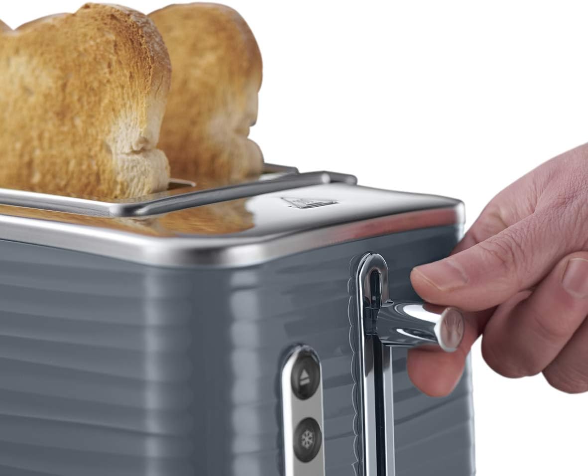 Russell Hobbs Inspire Grey Frühstückset Toaster, Wasserkocher und Kaffeemaschine