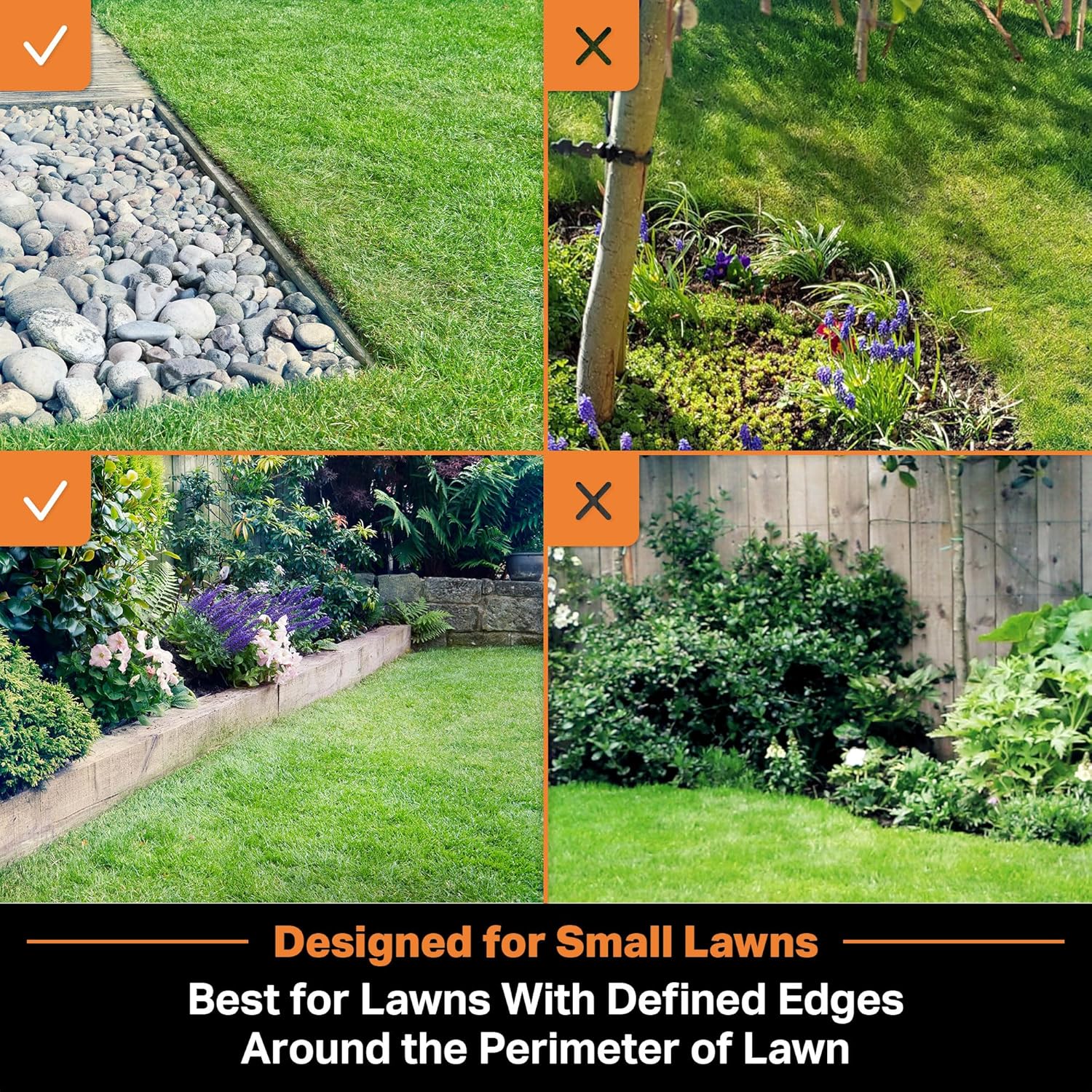 LawnMaster VBRM16 OcuMow™ Mähroboter für geeignet für bis zu 100 qm-Selbstfahrender Rasenmäher Roboter mit MX 24V 4.0Ah Lithium-Ionen Akku Ohne Kabel