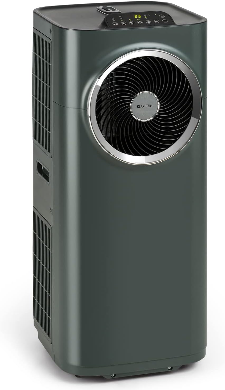 Klarstein Mobile Klimaanlage mit Abluftschlauch, 5-in-1 Klimagerät, Ventilator, Luftentfeuchter, Luftreiniger & Nachtmodus, App-Steuerung, Kleine & Portable für Wohnung & Büro, 12000 BTU