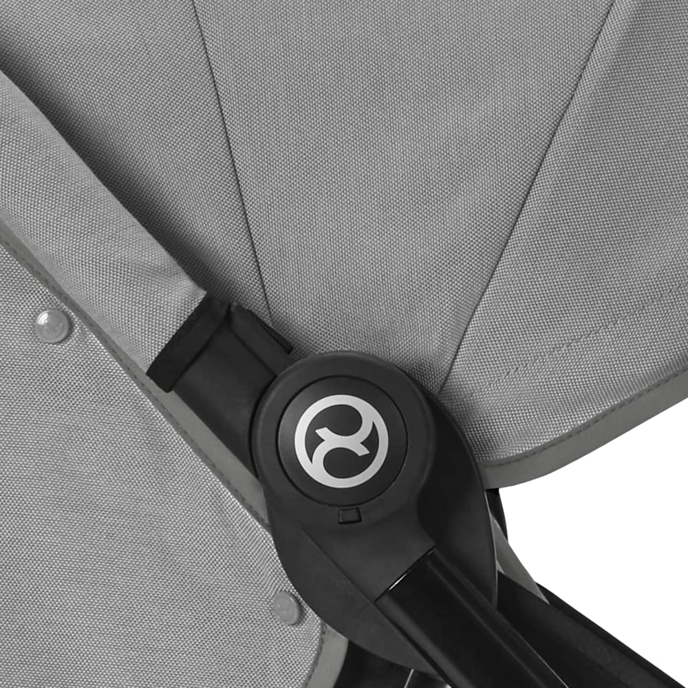 Cybex Gold Kinderwagen Beezy mit One-Pull Harness, Ab Geburt bis ca. 4 Jahre (max. 22 kg), Kompakt und ergonomisch, Magic Black (Schwarz mit schwarzem Rahmen)