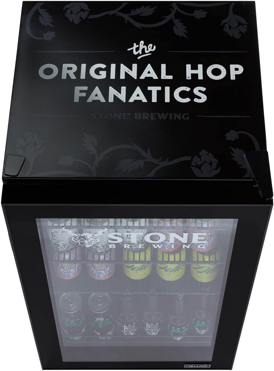 Getränkekühlschrank | Freistehender Kühlschrank für 126 Dosen mit Glastür mit Scharnier rechts | Mini-Getränkekühlschrank, perfekt für Bier, Wein, Limonade und kühlere Getränke