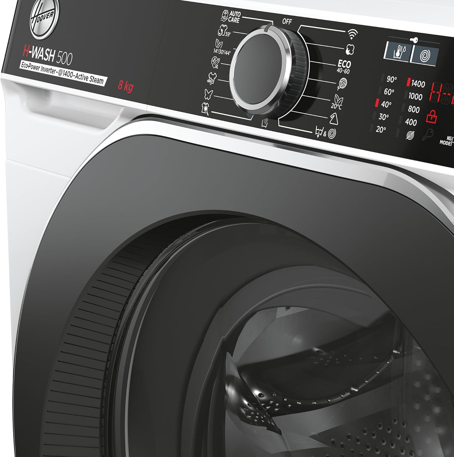Hoover H-WASH 500 HWPV 48AMBC/1-S I FRONTLADER WASCHMASCHINE 8 kg I Smarte Bedienung mit Wi-Fi + Bluetooth I ActiveSteam Dampffunktion