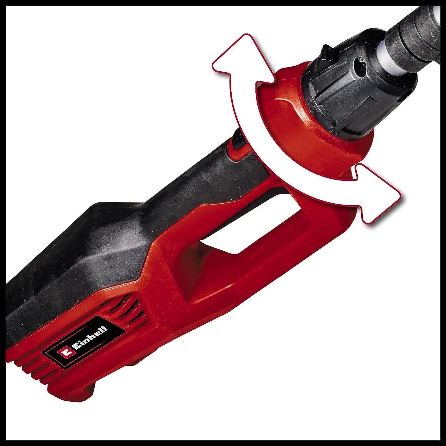 Einhell Elektrische Stab-Heckenschere/-Säge GC-HC 90/2046 T (900 W, 41,2 cm Schnittlänge Heckenschere, 18 cm Schnittlänge Kettensäge, bis 2,60 m Stiel)