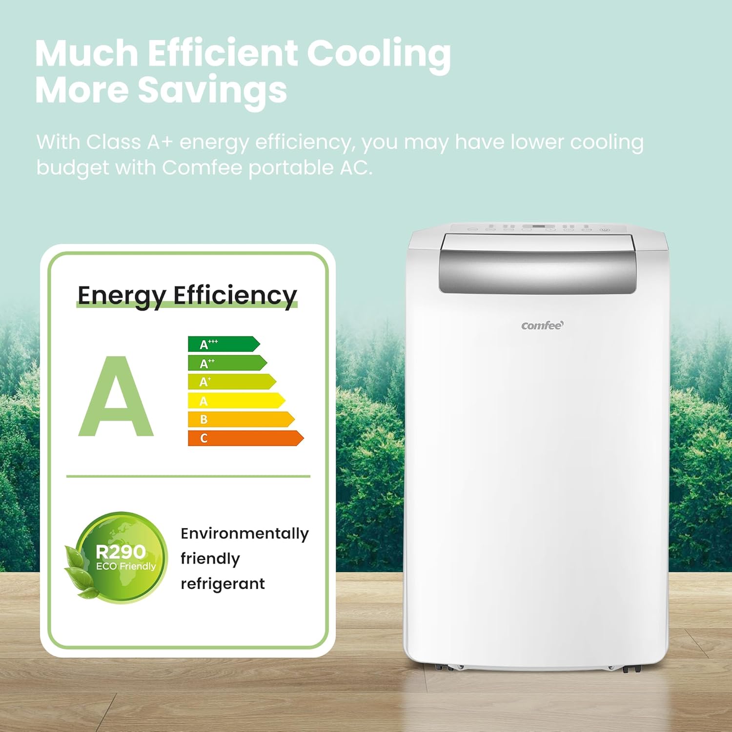 Comfee Mobiles Klimagert Easy Cool 2.0, 7000 BTU 2,0kW, Kühlen&Ventilieren&Entfeuchten, Raumgre bis 68m(25㎡), APP-Steuerung/Alexa/Google Home/IFTTT, Mobile Klimaanlage mit Abluftschlauch