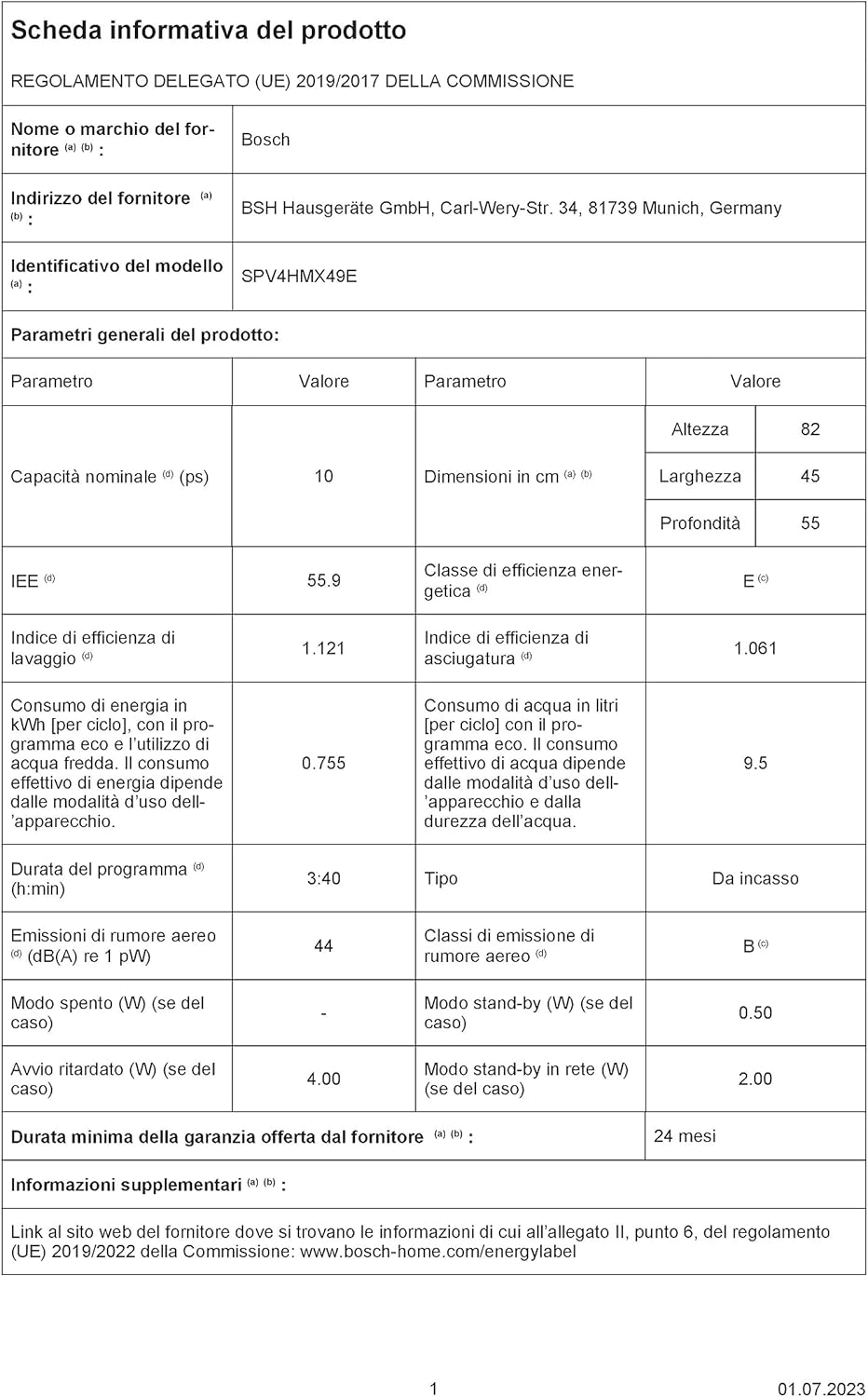 Bosch SPV2IKX10E Serie 2 Smarter Geschirrspüler vollintegriert, 45 cm breit, Besteckkorb, Extra Trocknen auf Knopfdruck, InfoLight roter Lichtpunkt am Boden, AquaStop Schutz gegen Wasserschäden, Weiß