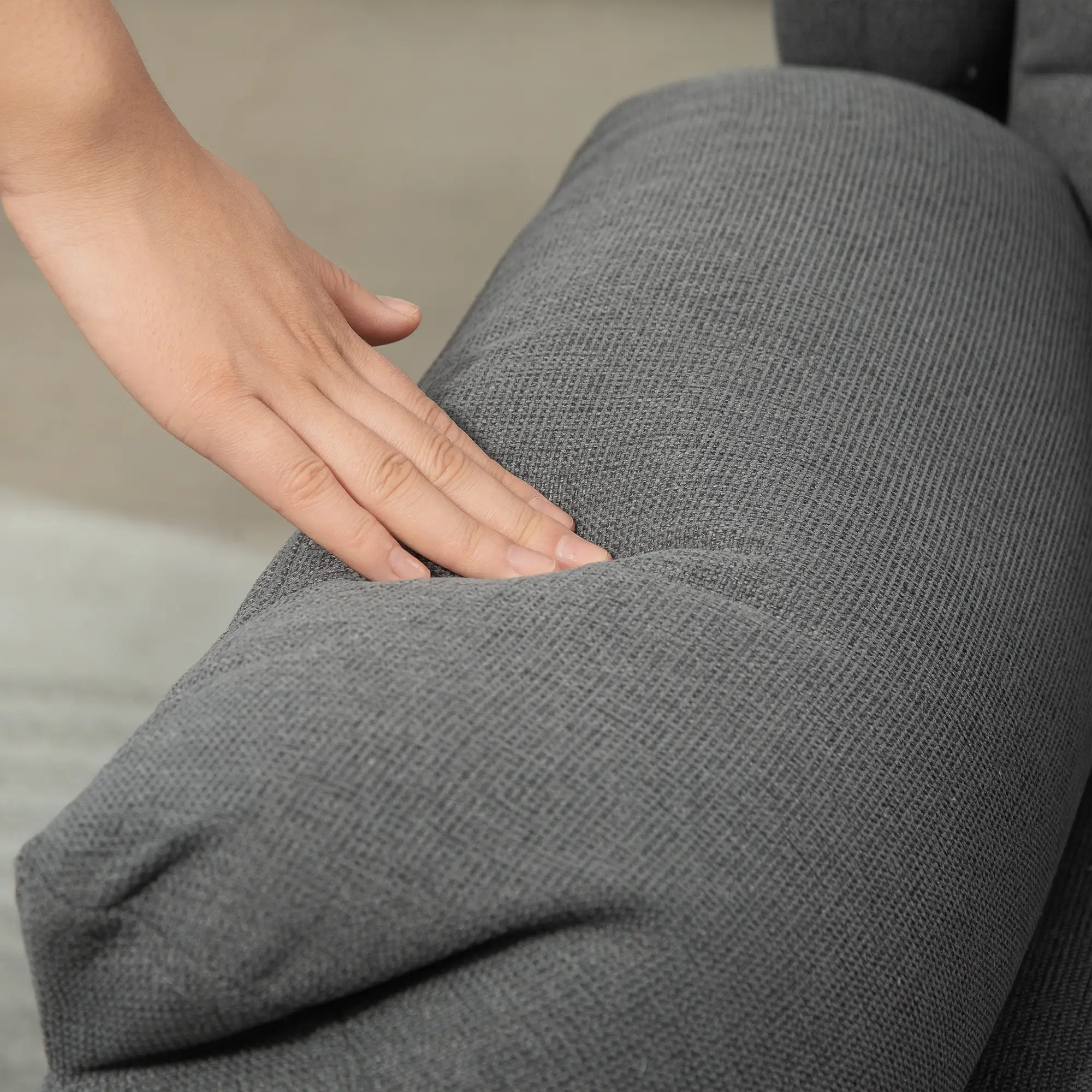 HOMCOM Relaxsessel mit Liegefunktion & Taschenfederkern, Dunkelgrau