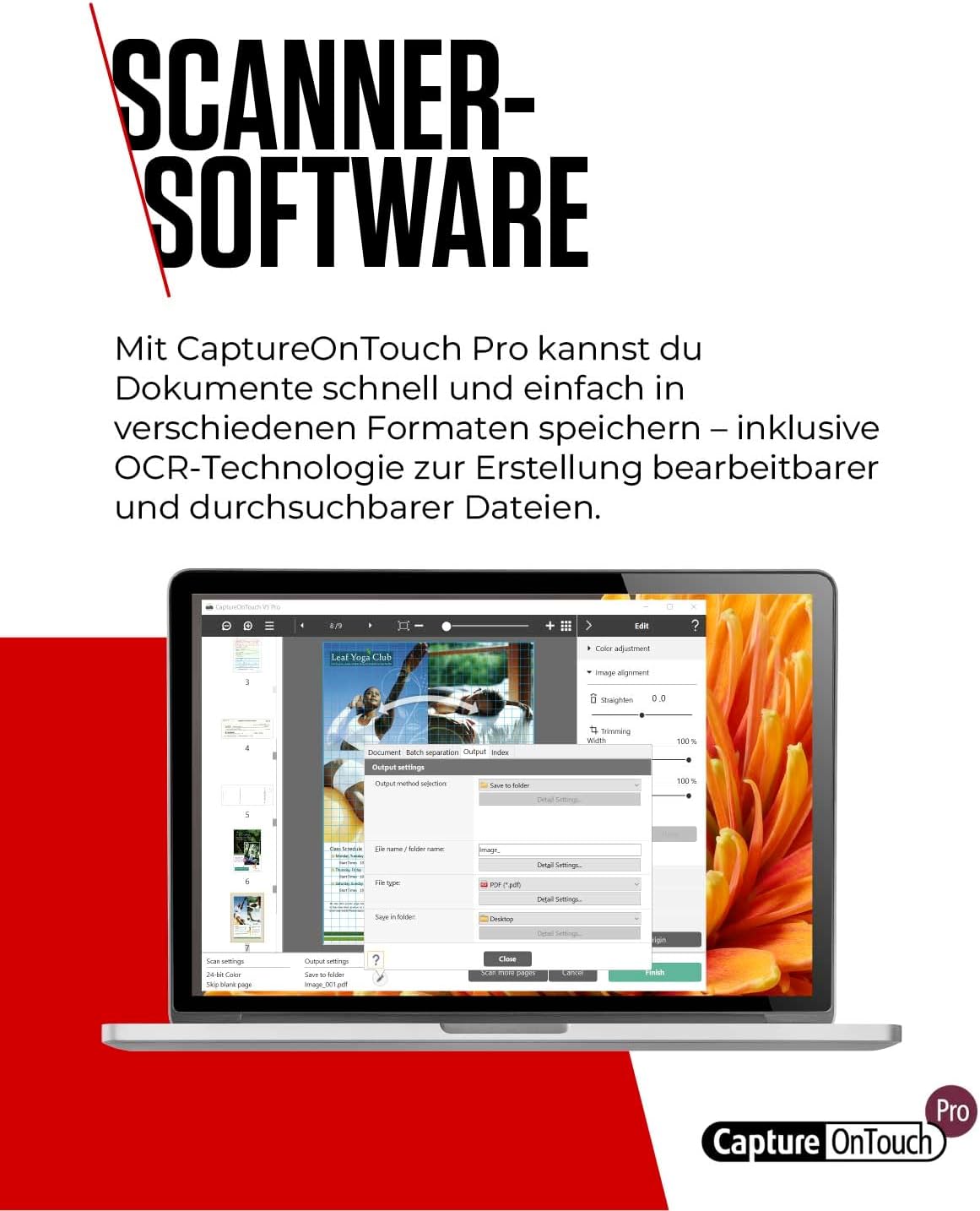 Canon DR-C225 II - imageFORMULA Dokumentenscanner (Duplex, Einzug, Farbe, 600dpi, 25 Seiten/Min, PDF OCR, kompakt, schwarz)