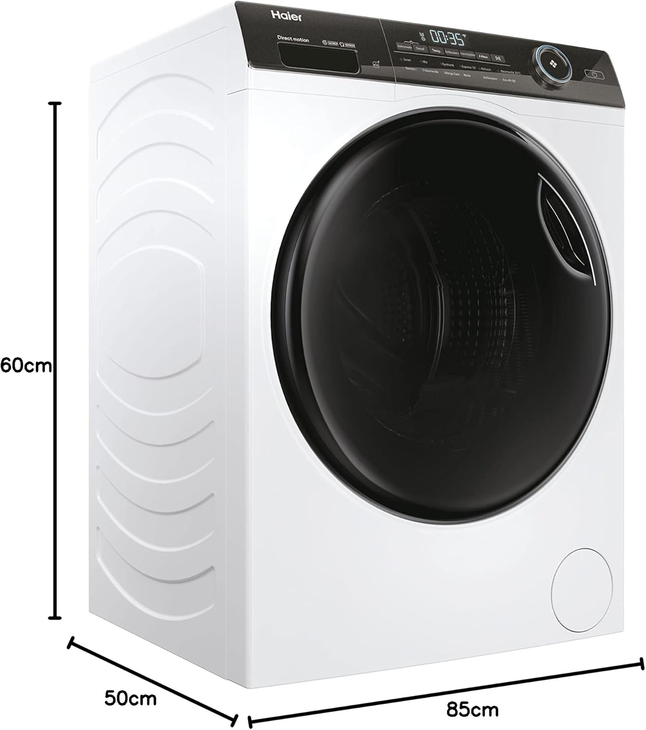 Haier HW80-BP1439N Waschmaschine / 8 kg / 1400 UpM / Inverter Motor / Dampf-Funktion / AquaProtect-Schlauch / ABT / Eco 40-60 Programm