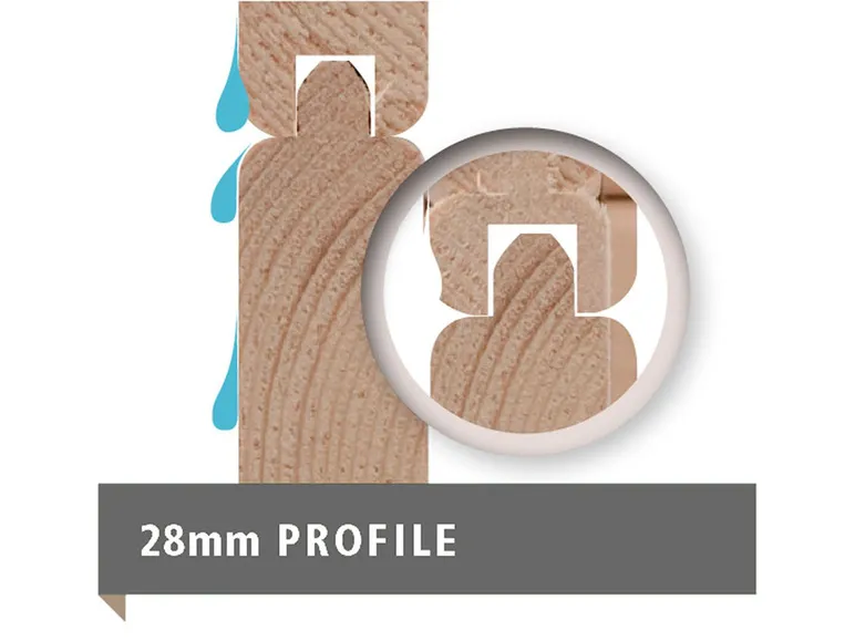 Karibu Gartenhaus »Carlos«, Satteldach, Witterungsschutz, Tür mit 3 Lichtausschnitten