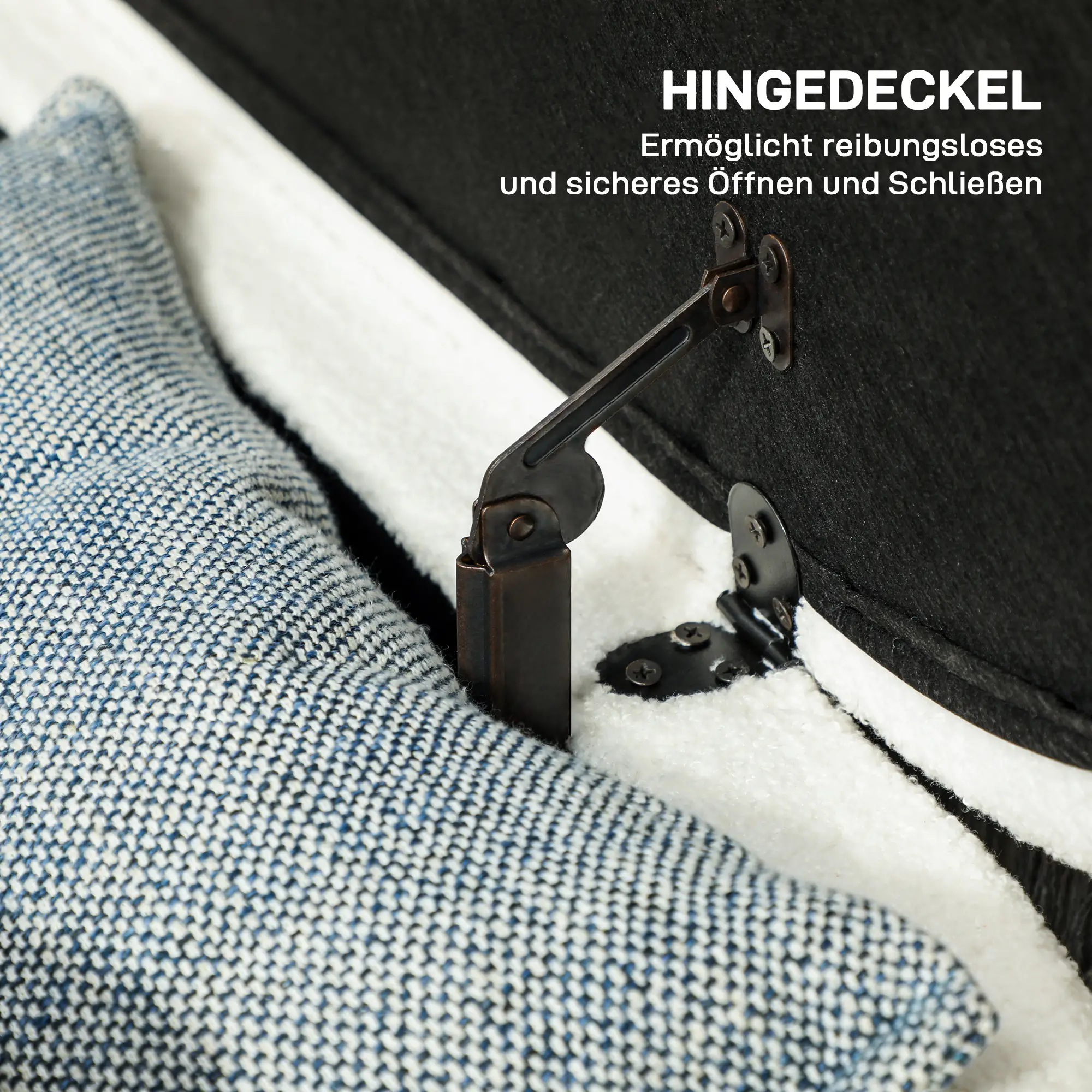 HOMCOM Sitzbank mit Stauraum 114 × 47 × 46,5 cm Weiß