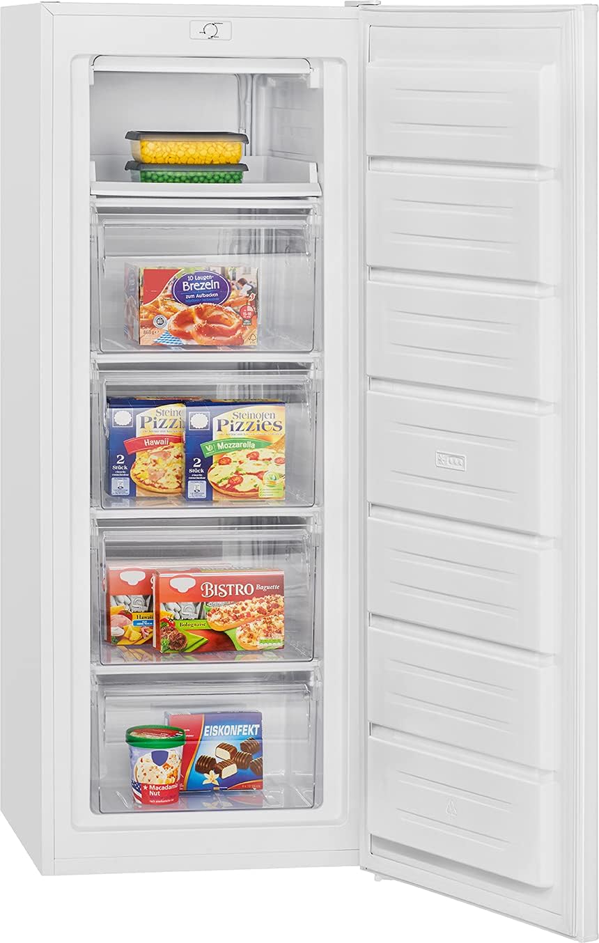 Bomann® Gefrierschrank | Tiefkühlschrank | Freezer | Nutzinhalt 168 Liter | wechselbarer Türanschlag | 4 Sterne Gefrierraum | GS 7340 inox