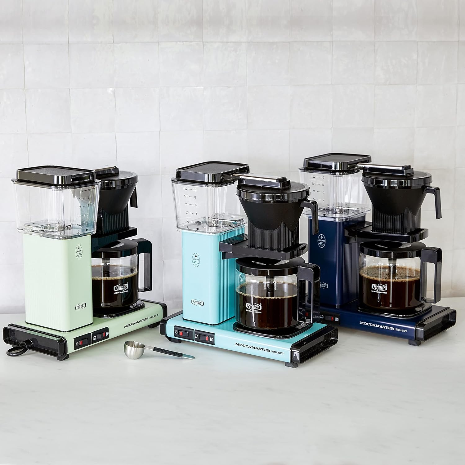 Moccamaster KBG Select, Kaffeemaschine, Retro Kaffeemaschine, Filterkaffee, Off-White, 1.25L