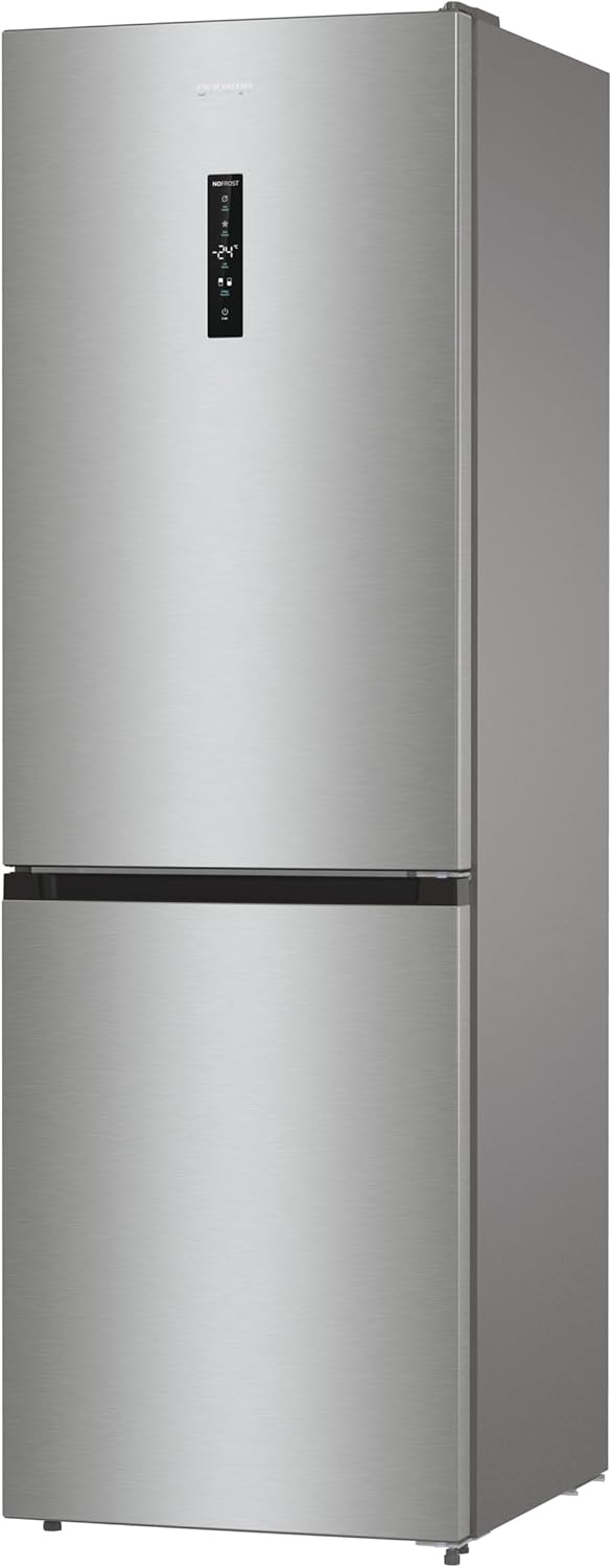 Gorenje N 619EAXL4 Kühl-Gefrier-Kombination/ LED Display/ 186 cm/ 300 l/ NoFrostPLus/ Gemüsefach mit Feuchteregler/ FastFreeze/ edelstahl