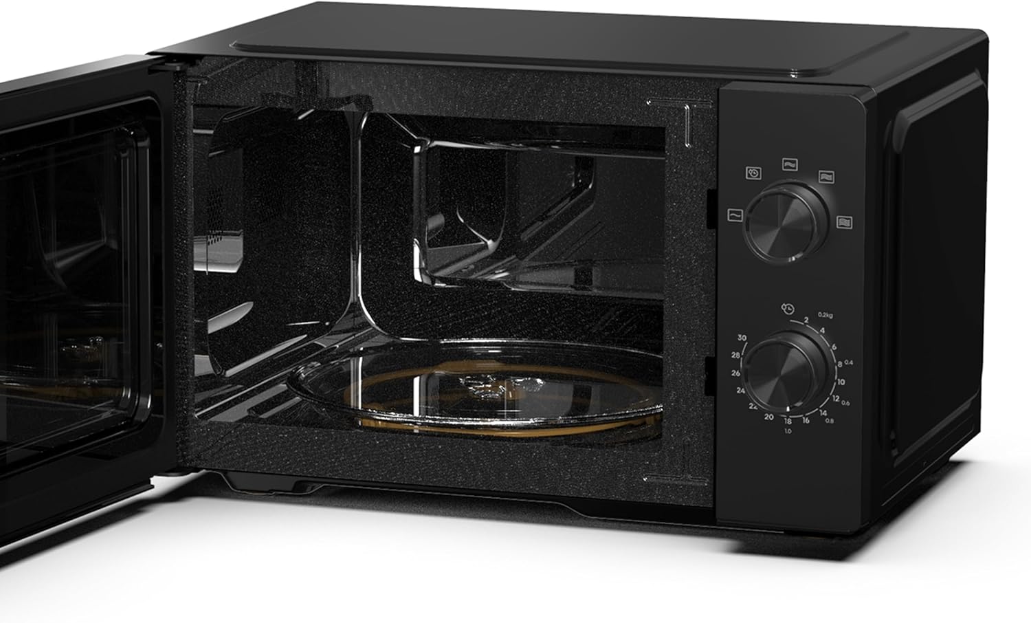 Hisense Elektronische Mikrowelle, Fassungsvermögen 23 l, Leistung 800 W, Grillleistung 1000 W, LED-Display mit Touch-Steuerung, Schwarz