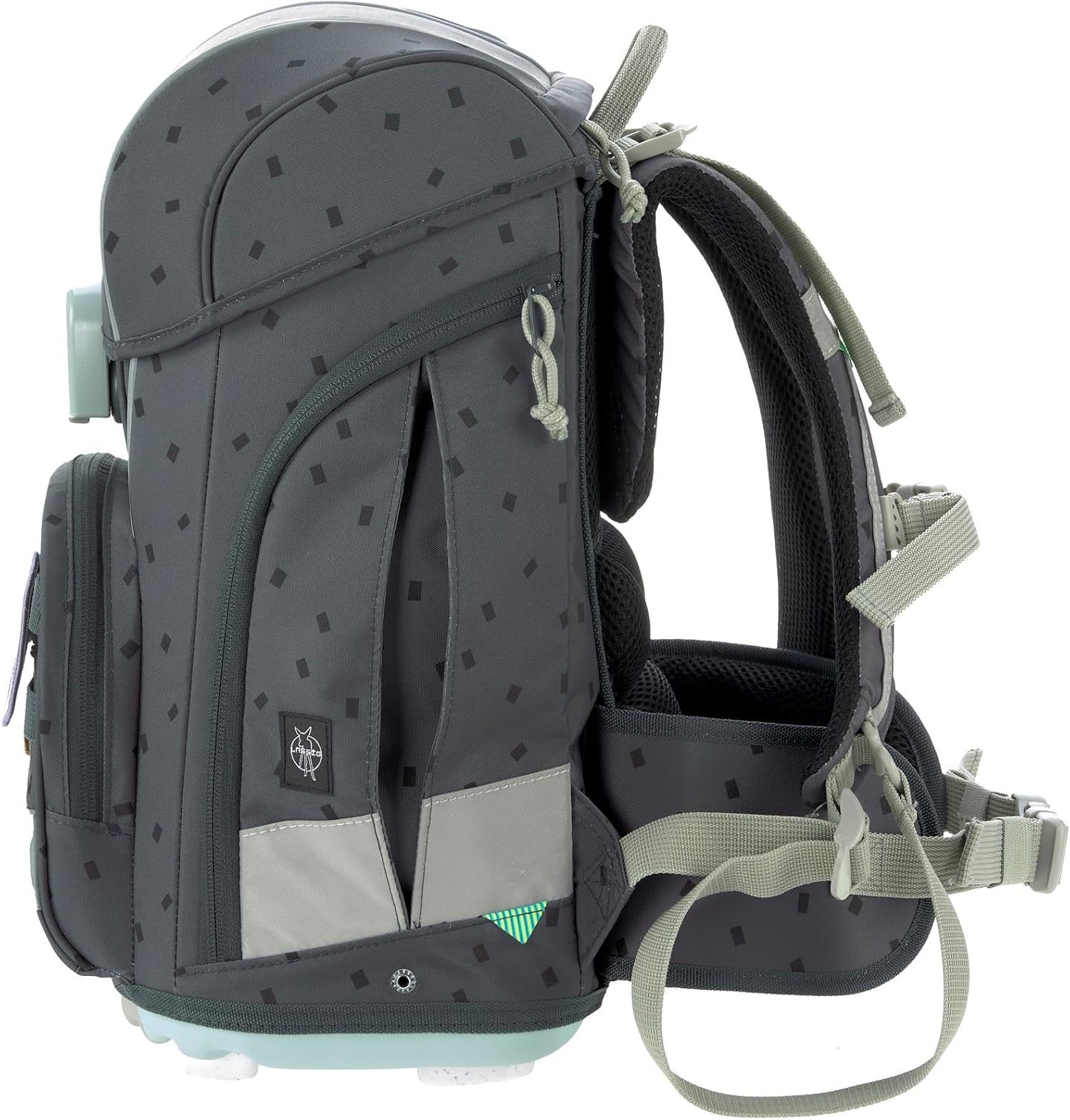 LÄSSIG 7-teiliges Schulranzen Set Kinder/School Set Boxy Unique Schwarz