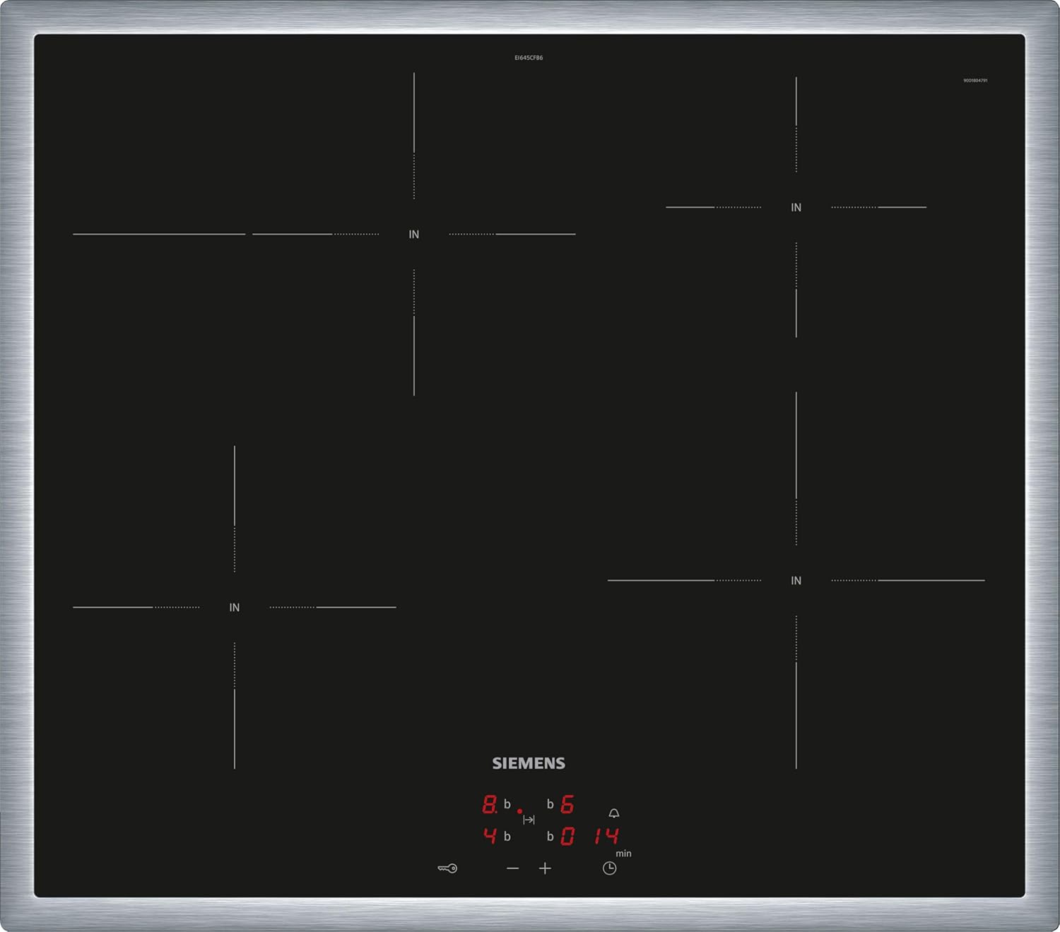 Siemens EQ522IA01, Einbauherd-Set, Bestehend aus HE517GBS4 Herd, 60 x 60 cm, 3D Heißluft, Selbstreinigung, Clip Auszug & EI645CFB6E Induktionskochfeld, Bräterzone, powerBoost, Edelstahl Rahmen