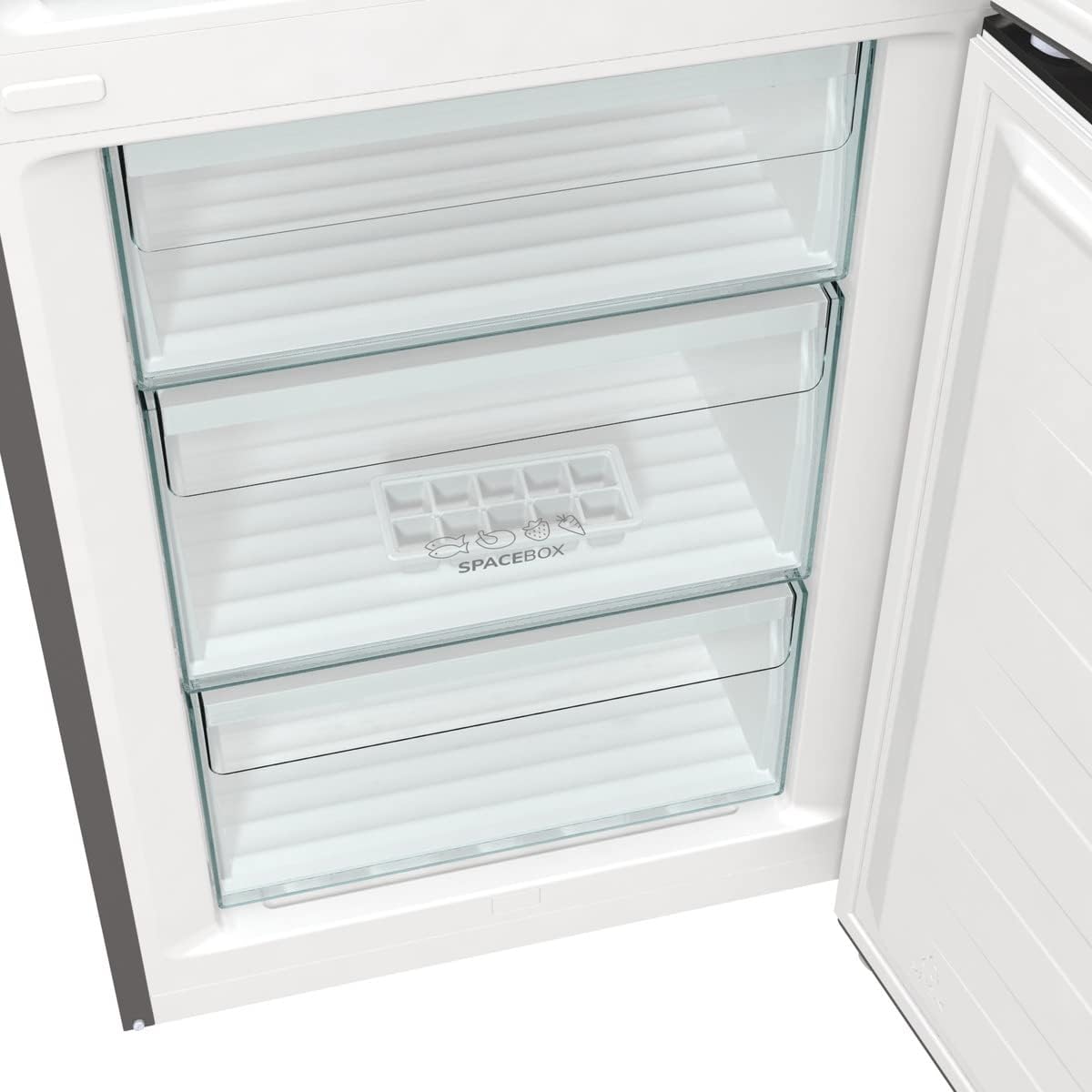 Gorenje N 619EAXL4 Kühl-Gefrier-Kombination/ LED Display/ 186 cm/ 300 l/ NoFrostPLus/ Gemüsefach mit Feuchteregler/ FastFreeze/ edelstahl