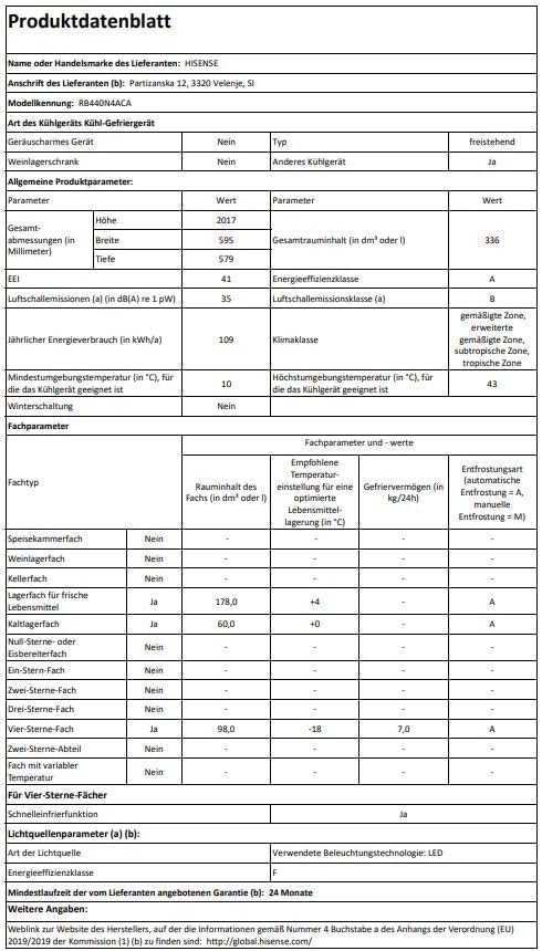 Hisense RB327N4AD2 Kühl-Gefrierkombination/ NoFrostPlus/ Multiflow 360°/ HolidayMode/ FreshZone/ 182,4 cm/ Kühlteil 171 l/ Gefrierteil 85 l/ 41 dB/ 287 kWh/ Jahr/ Edelstahl-Look