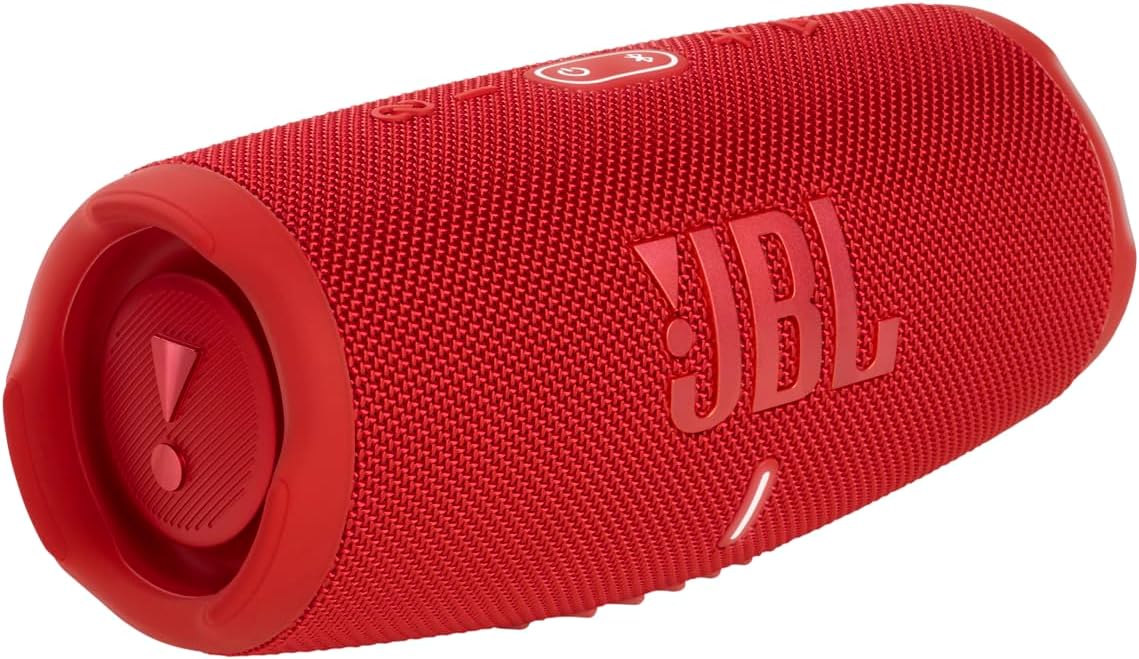 JBL Charge 5 Bluetooth-Lautsprecher in Schwarz – Wasserfeste, portable Boombox mit integrierter Powerbank – Eine Akku-Ladung für bis zu 20 Stunden kabellosen Musikgenuss