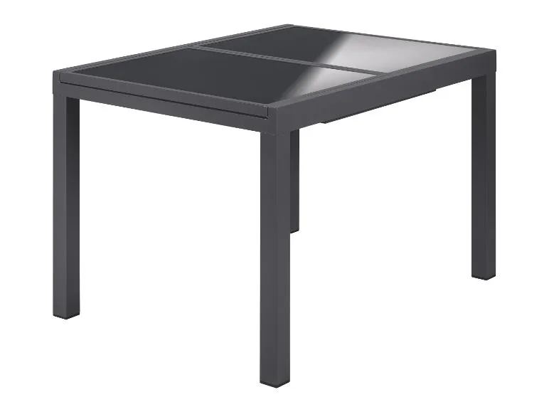 Alu-Set »Houston«, 9-teilig - Ausziehtisch & 8 Hochlehner, grau