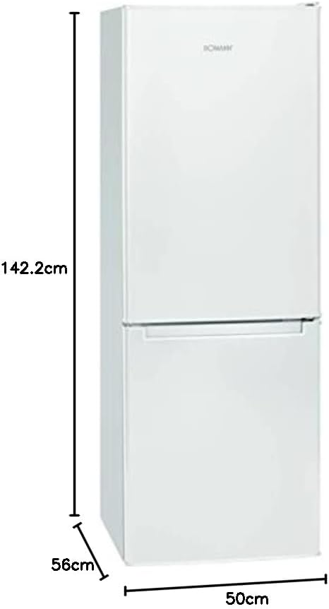 Bomann® Kühlschrank mit Gefrierfach 143cm hoch | Kühl Gefrierkombination 173L mit 3 Ablagen & 3 Schubladen | Türanschlag wechselbar | leise Kühlgefrierkombi 40db | Kühlschrank | KG 7331 inox