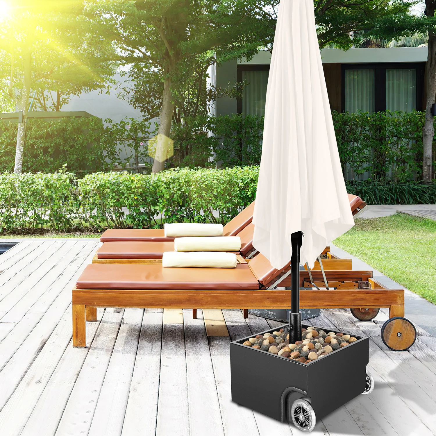 Sonnewelt Sonnenschirmstnder Schirmstnder mit Rollen