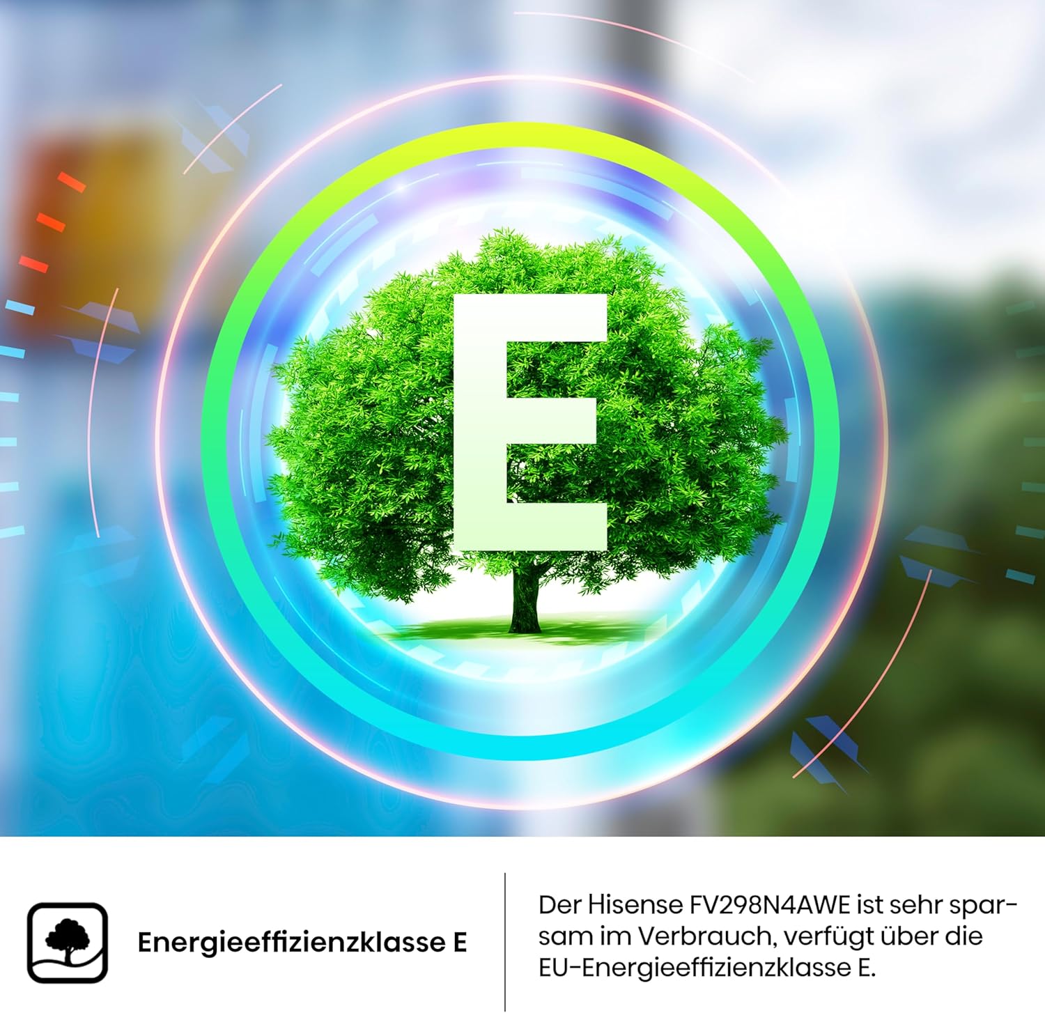 Hisense FV191N4AW2 Gefrierschrank/ TotalNoFrost/ SuperFreeze/ Türalarm/ Multiflow 360°/ BigBox/ 143,4 cm/ Gefrierteil 147 l/ 41 dB/ 205 kWh/Wei