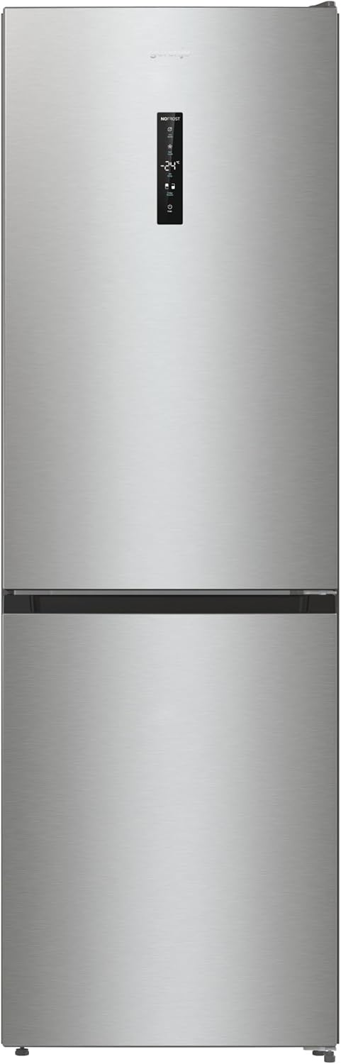 Gorenje N 619EAXL4 Kühl-Gefrier-Kombination/ LED Display/ 186 cm/ 300 l/ NoFrostPLus/ Gemüsefach mit Feuchteregler/ FastFreeze/ edelstahl