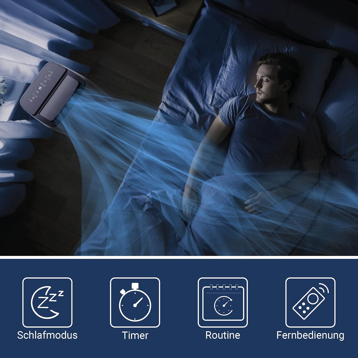 SUNTEC Mobiles Klimagerät Impuls 2.6 Eco R290 – Klimaanlage mobil und leise mit Abluftschlauch – Kühler & Entfeuchter für Räume bis 34 qm – Mobile Kühlung für Wohnung & Büro – 9.000 BTU | 2600 Watt