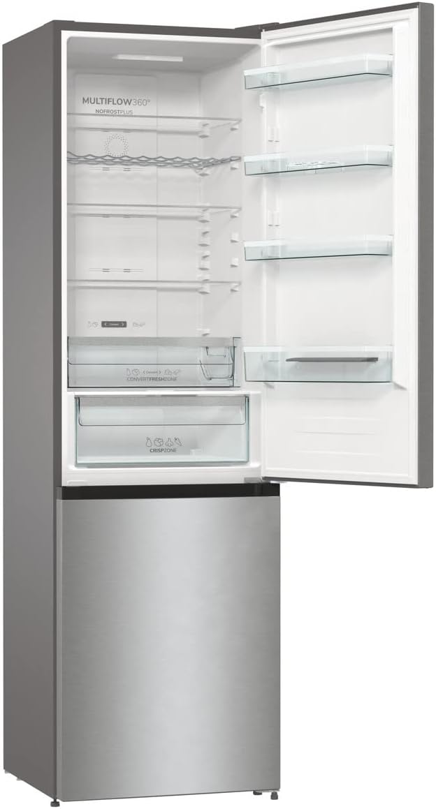 Gorenje N 619EAXL4 Kühl-Gefrier-Kombination/ LED Display/ 186 cm/ 300 l/ NoFrostPLus/ Gemüsefach mit Feuchteregler/ FastFreeze/ edelstahl