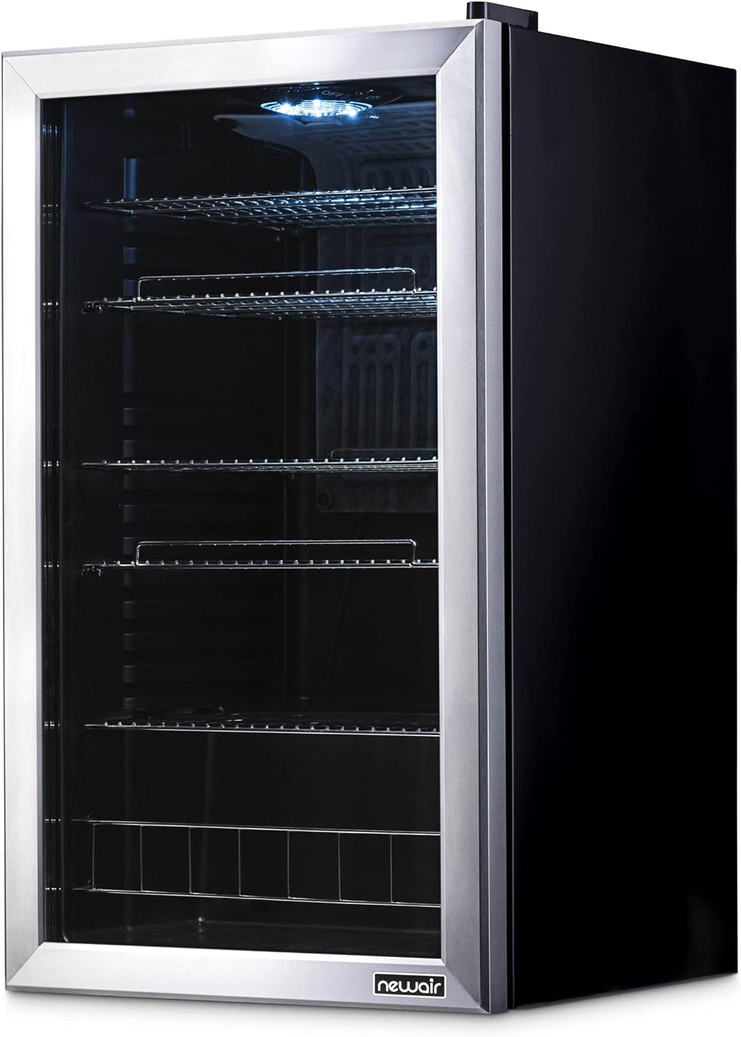 Getränkekühlschrank | Freistehender Kühlschrank für 126 Dosen mit Glastür mit Scharnier rechts | Mini-Getränkekühlschrank, perfekt für Bier, Wein, Limonade und kühlere Getränke