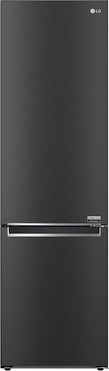 LG GBV22NCCEP Kühl-/Gefrierkombination – Smart Inverter Compressor, Total No Frost, Modern Flat Door Design, Matt Schwarz Metallic, Energieeffizienz A