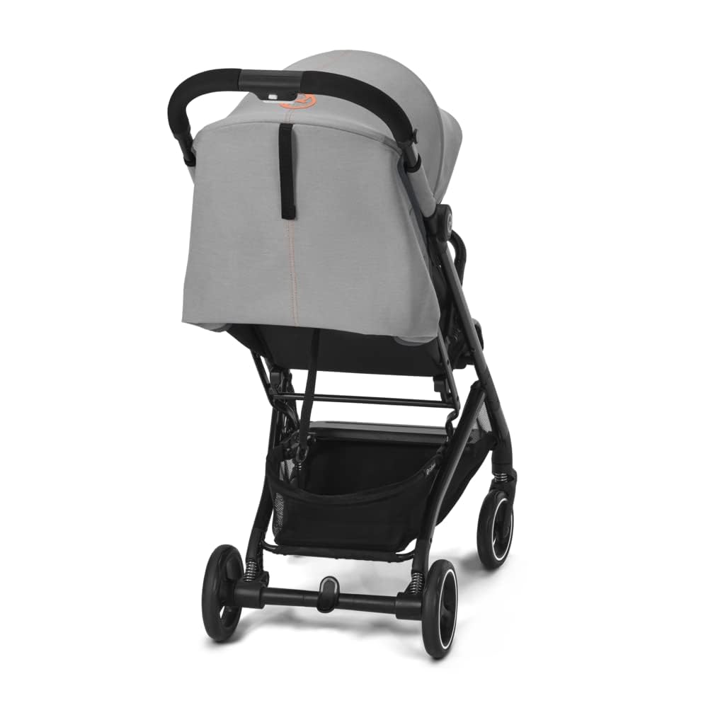 Cybex Gold Kinderwagen Beezy mit One-Pull Harness, Ab Geburt bis ca. 4 Jahre (max. 22 kg), Kompakt und ergonomisch, Magic Black (Schwarz mit schwarzem Rahmen)