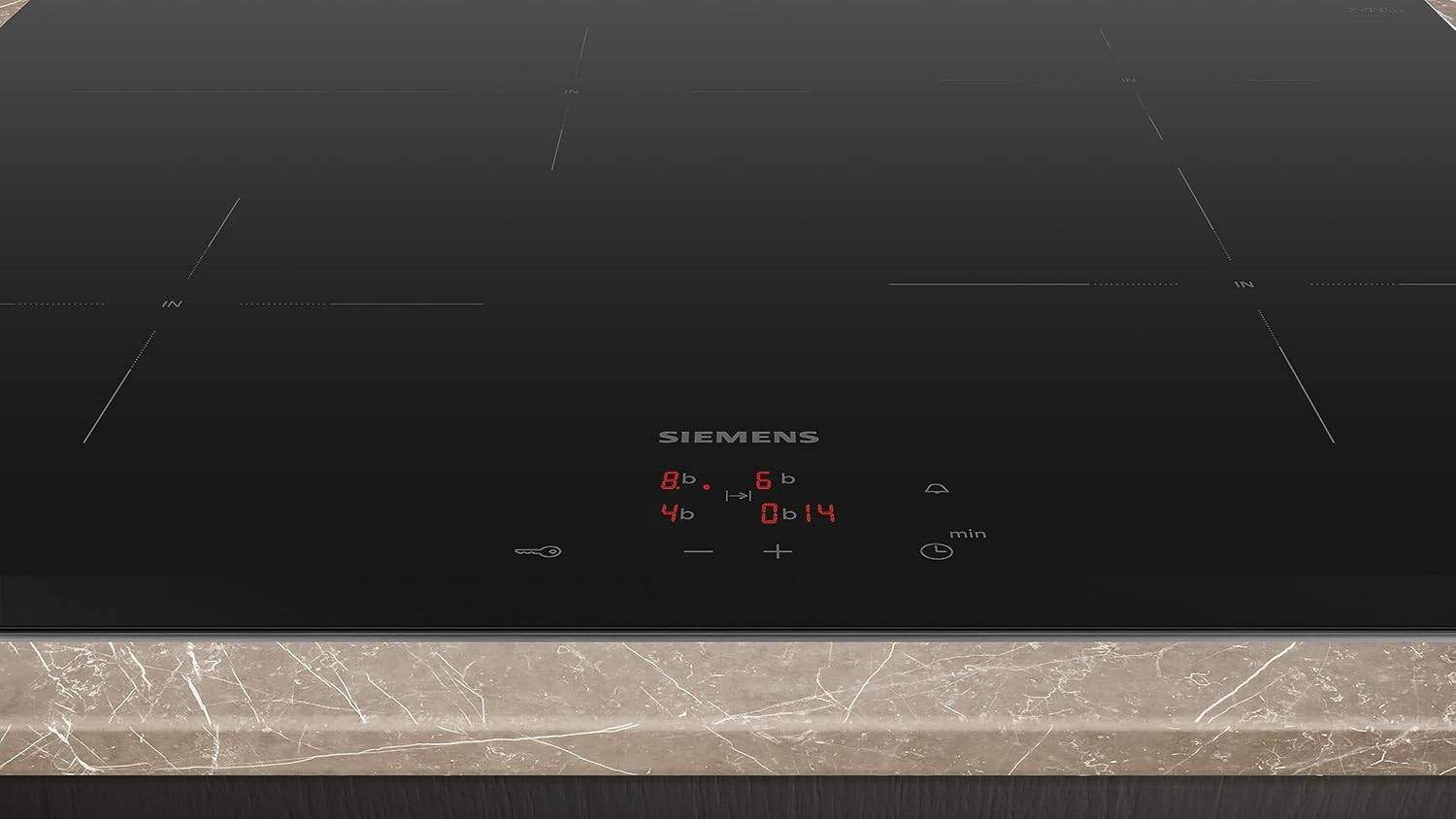 Siemens EQ522IA01, Einbauherd-Set, Bestehend aus HE517GBS4 Herd, 60 x 60 cm, 3D Heißluft, Selbstreinigung, Clip Auszug & EI645CFB6E Induktionskochfeld, Bräterzone, powerBoost, Edelstahl Rahmen