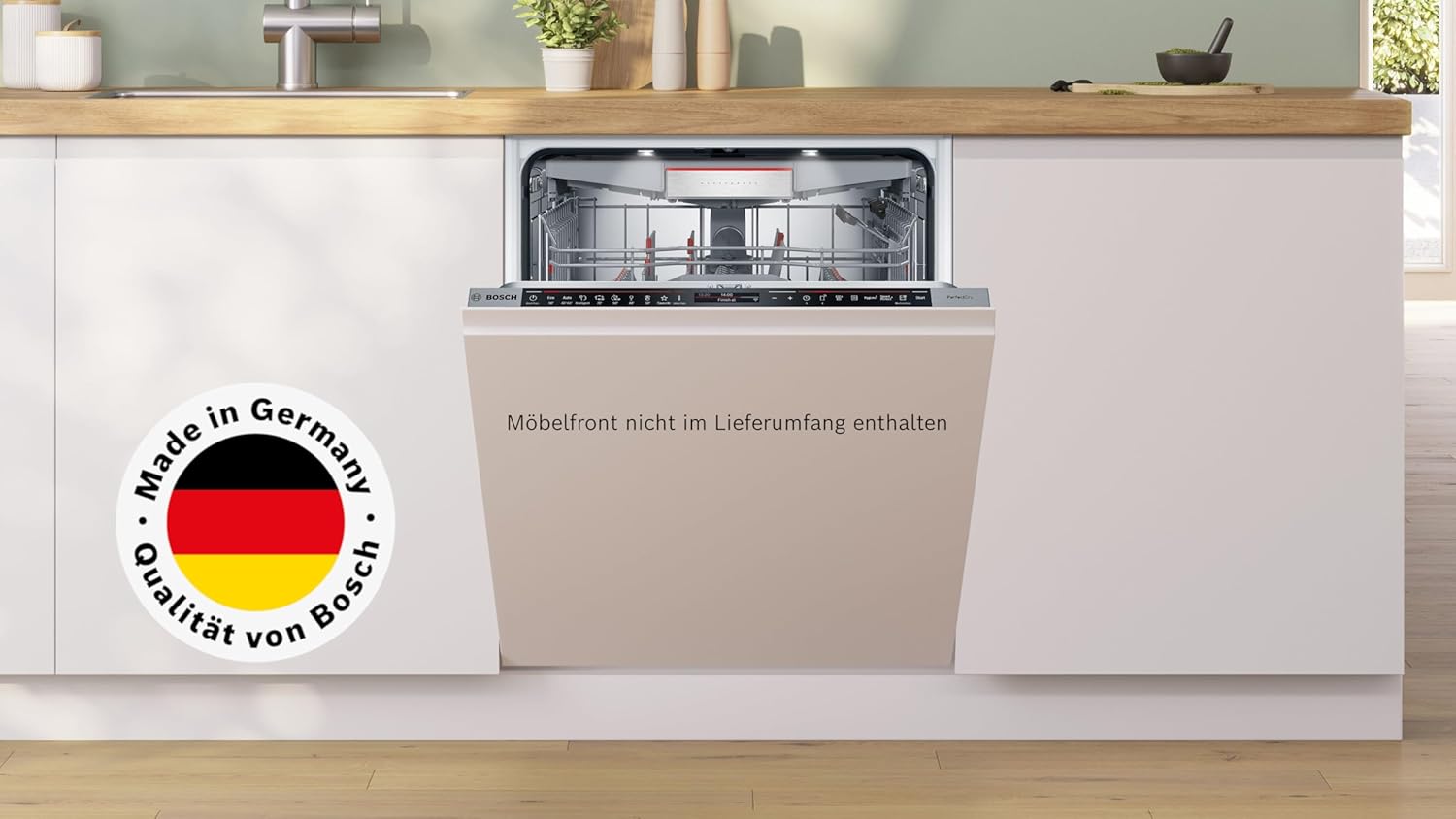 Bosch SMV4ETX08E, Serie 4, Smarter Geschirrspüler Vollintegriert 60 cm, Besteckkorb, Spülmaschine mit Programmassistent, besonders Leise, Rackmatic, Automatische Türöffnung, InfoLight, AquaStop