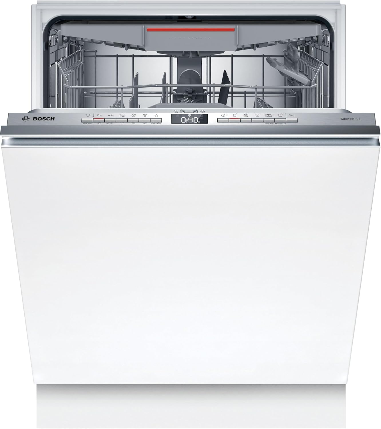 Bosch SMU4ECS28E, Serie 4, Smarter Unterbau-Geschirrspüler 60 cm, Besteckschublade, Spülmaschine Made in Germany, besonders Leise, Extra Trocknen, schneller sauberes Geschirr, Ferndiagnose, Edelstahl