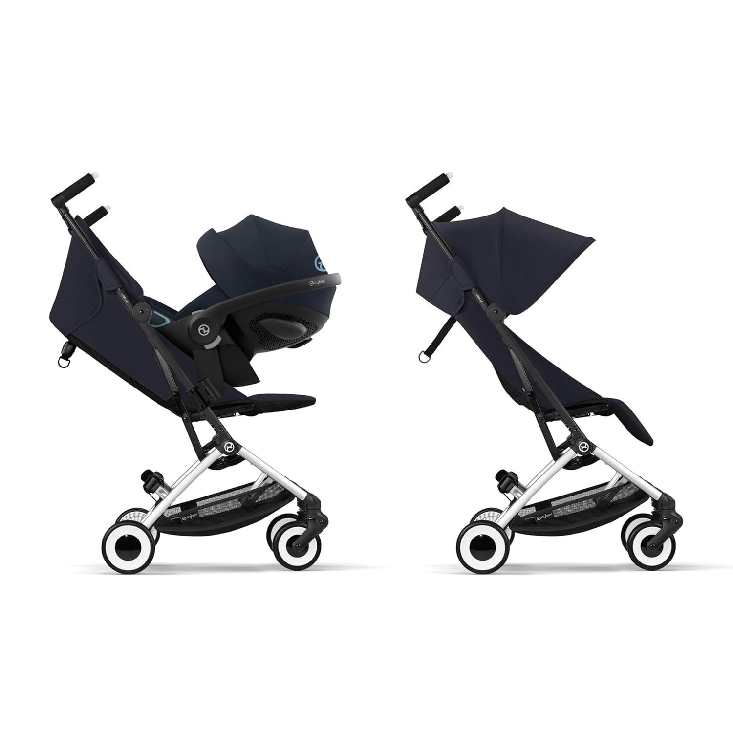 CYBEX Gold Kinderwagen Libelle mit One-Pull Harness, Von ca. 6 Monaten bis ca. 4 Jahre (max. 22 kg), Ultraleicht (nur 6 kg), Almond Beige (Beige mit taupefarbenem Rahmen)