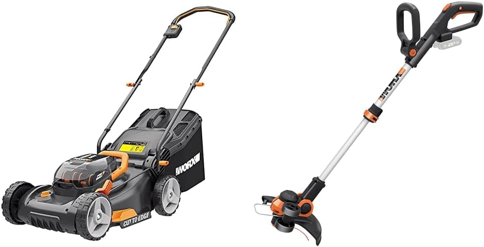 WORX WG743E Akku-Rasenmäher 40V – Profi Rasenmäher mit Mulchfunktion & PowerShare Akku – Rasenmähen ohne Kabel – Ideal für Gärten bis zu 500m²