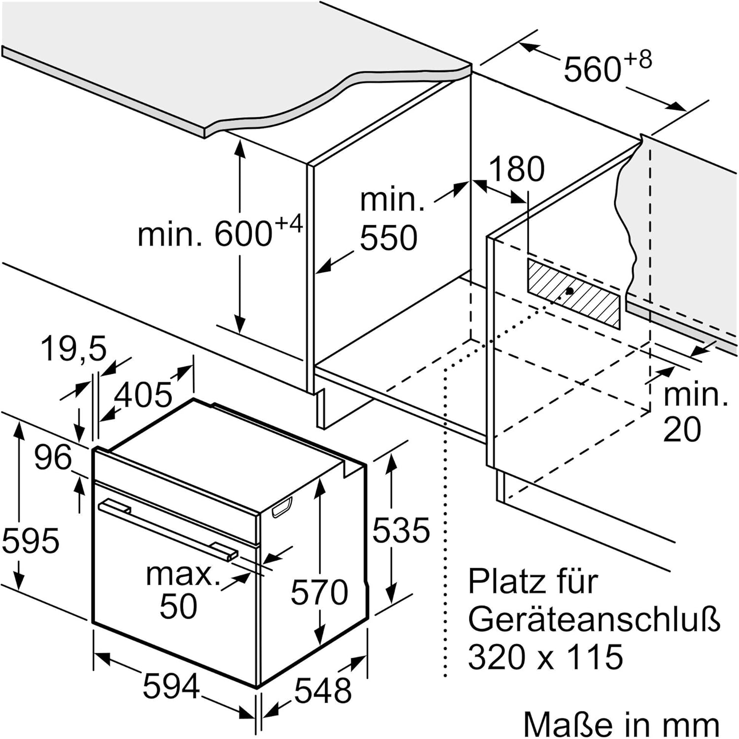 Siemens EQ311KA1ZM Einbau-Herd-Set iQ300, Integrierbare Herd-Kochfeld-Kombination 60 cm breit, Dampfunterstützung, Schnellaufheizung, 3D Heißluft, Bräterzone, Schwarz