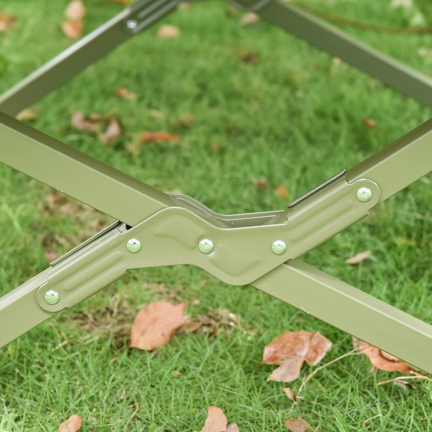 Outsunny Feldbett 4 in 1 Camping Set mit Zelt Schlafsack Matratze faltbar, Dunkelgrün