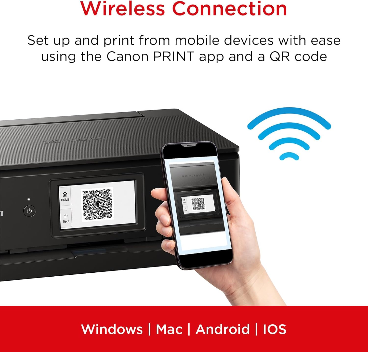 Canon PIXMA TS8750 Multifunktionsdrucker 3in1 (Tintenstrahl,Drucken, Kopieren, Scannen, A4, 10,8 cm Touch LCD, WLAN, Duplexdruck, 2 Papierzuführungen, 2 x 100 Blatt, 6 Separate Tinten) schwarz