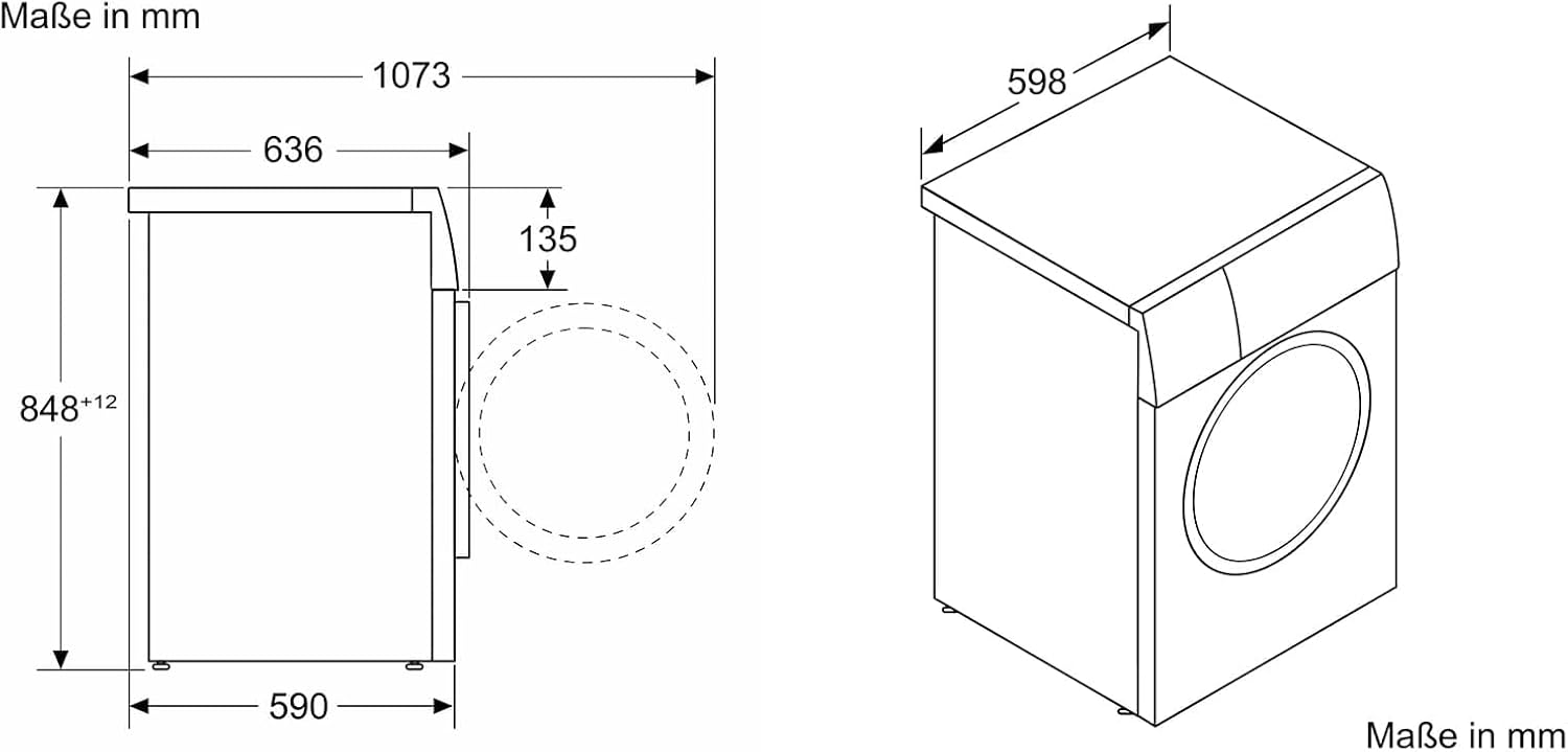 BOSCH WAN28127 Waschmaschine Serie 4, Frontlader mit 8kg Fassungsvermögen, 1400 UpM, Iron Assist, Active Water Plus, EcoSilence Drive, Speed Perfect, Weiß, 60cm